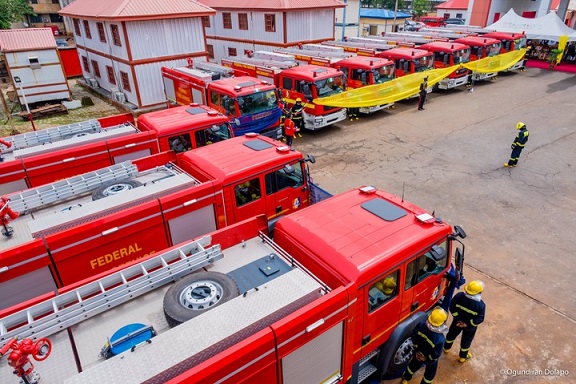 Minister of Interior commissions 10 ultra-modern Fire Service trucks (Photos)